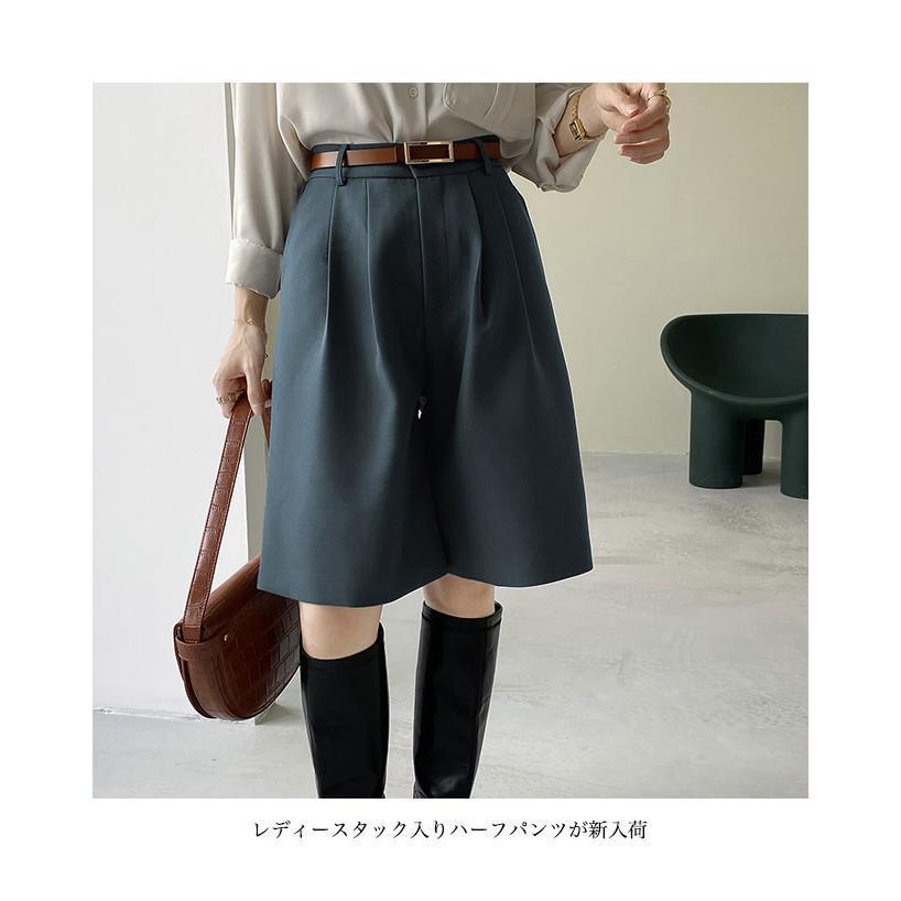 半ズボン レディース スラックス 夏 二分の一ズボン下 背広出どころ 遊撃手ズボン下 ゆったり 御前上等感 広広としたズボン下 五分丈 朱夏食パン