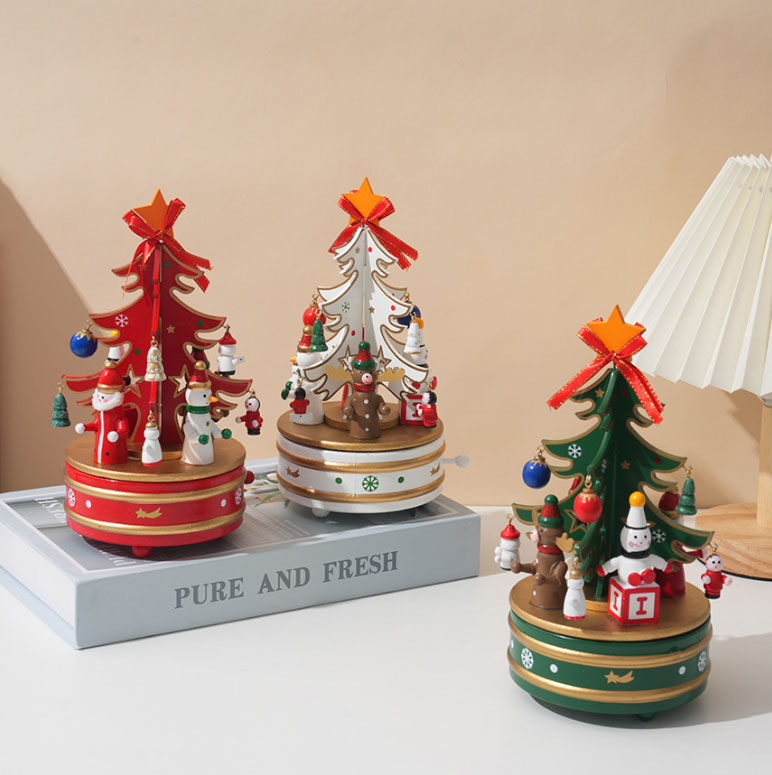 サンタ付き陶器製クリスマスツリー　オルゴール付き 楽天市場】サンタツリー（からくりオルゴール）18N既製品 【クリスマス