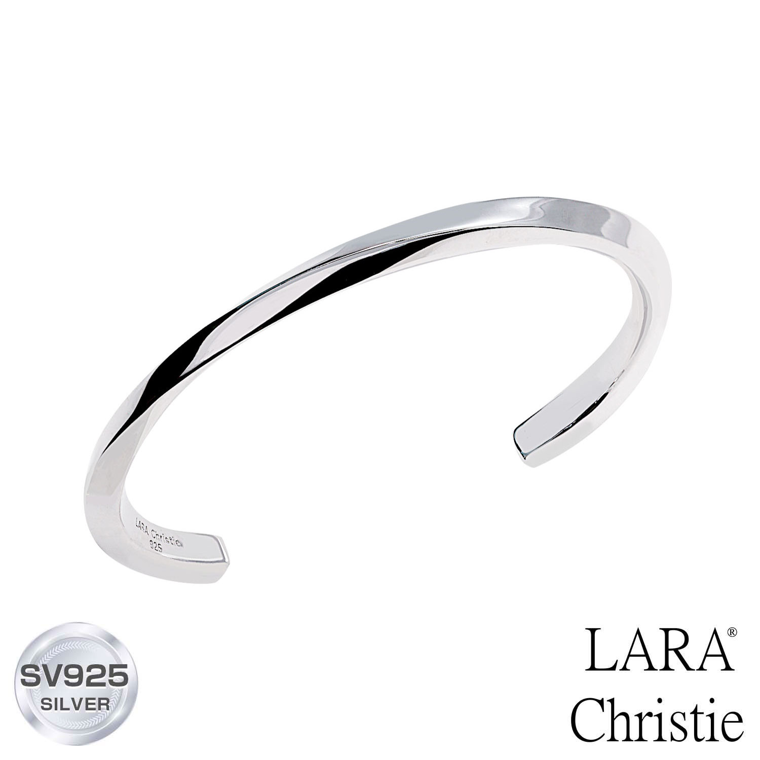 バングル レディース シルバー シンプルデザイン バングル LARA Christie (ララクリスティー) 誕生日プレゼント
