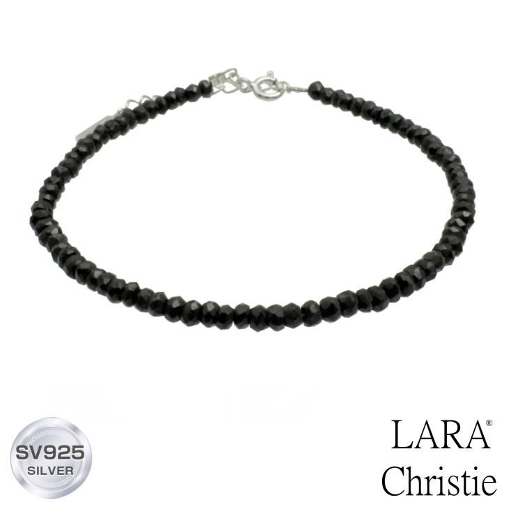 腕輪 Lara Christie ララクリスティー 黒色 スピネル ブレスレット 師父の時代配物 Daemlu Cl