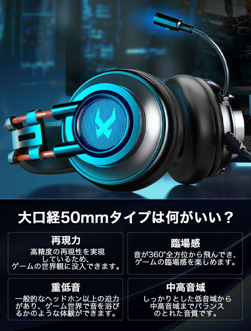 ゲーミングヘッドセット Ps4 マイク付き Ps5 Ledライト ヘッドセット ゲーミングヘッドホン 通話 ヘッドホン Pc 軽量 会話 高音質 Switch 有線 Xbox