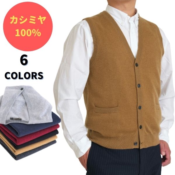 100 無地 コンヴァーティブルこよない 御前差ベスト メンズ ひょいて温暖 定番 第一義的 カシミヤ100 Opベスト Odeftg Com