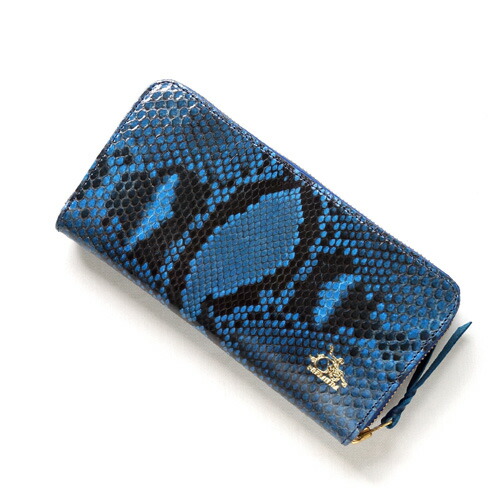 予約販売 革蛸謹製 台形ラウンドジッパーワレット Premium Smtb Td Saitama Kawatako ダイアモンドパイソンネイビー Krprlw 003 Qbdworks Com