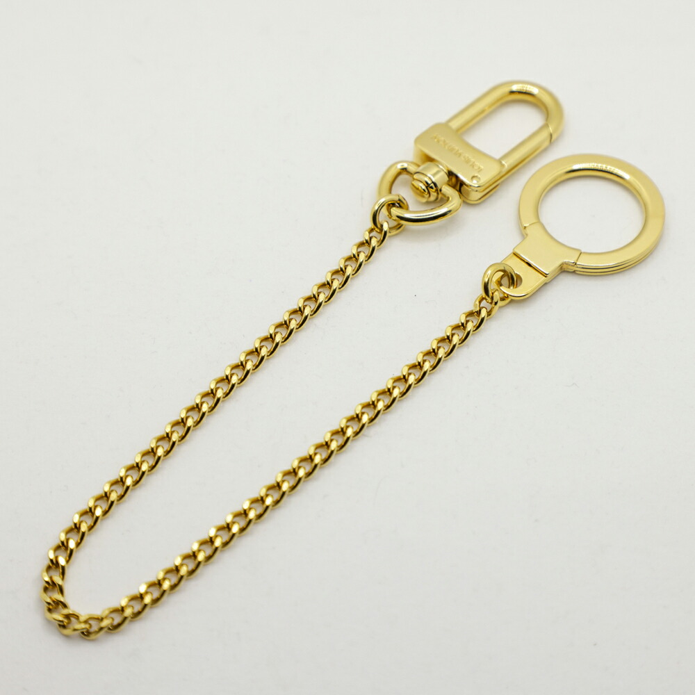 [USED] ルイヴィトン アノクレ カラビナ キーリング ゴールド色 USED] ルイヴィトン アノクレ カラビナ キーホルダー ゴールド色