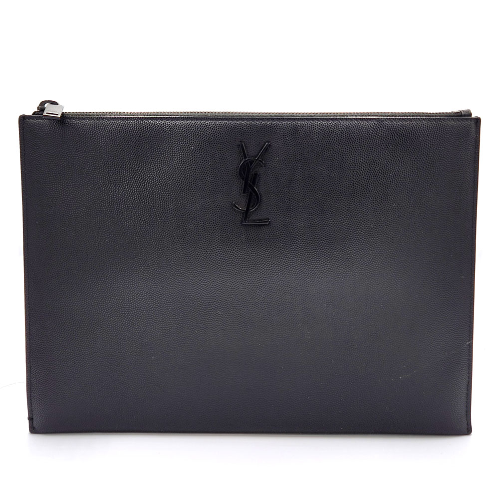 24AW new/Saint Laurent テクスチャードレザークラッチ Bag Gray 24AW new/Saint Laurent テクスチャードレザークラッチ Bag Gray