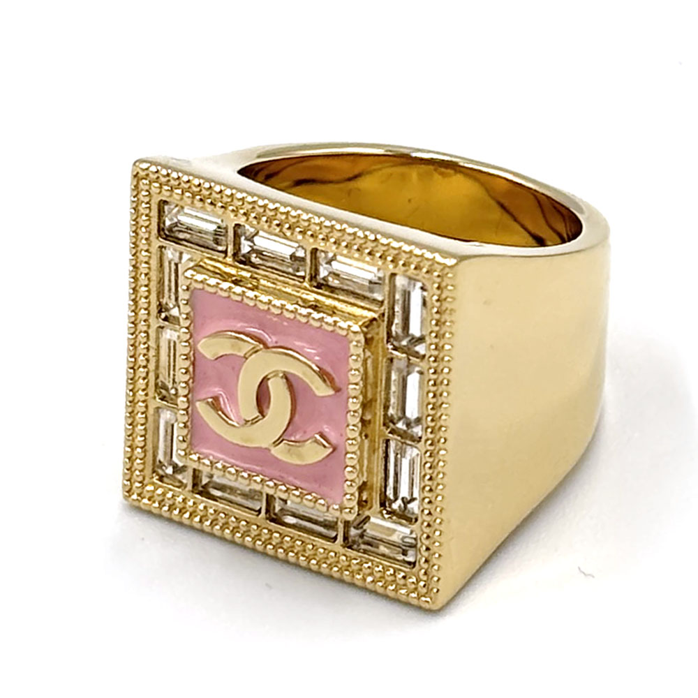 希少【CHANEL】シャネル グリポア カラーストーン リング サイドココマーク 希少【CHANEL】シャネル グリポア カラーストーン リング サイド