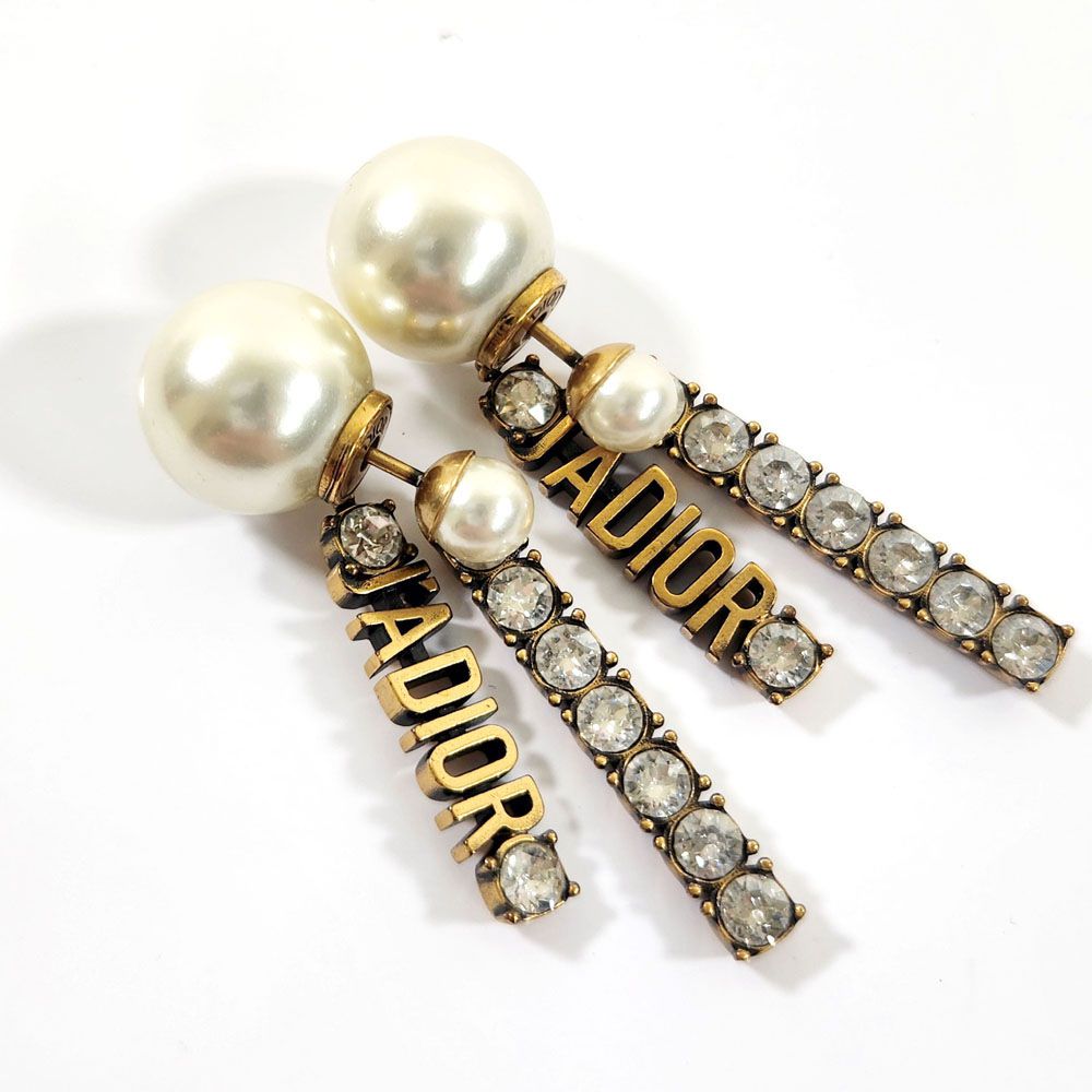 Dior ゴールド フープピアス 真珠付き 楽天市場】美品 ディオール Dior パール フープピアス ゴールド