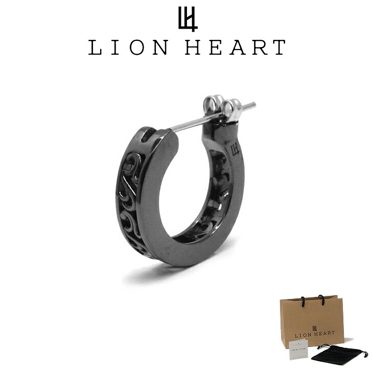 ライオンハート ピアス メンズ クロッシング ピアス アラベスク SV925 サージカルステンレス LH-1EA146 LION HEART メンズピアス 片耳用 1点売り クリスマス 誕生日 プレゼント ギフト 彼氏 ブランド 人気 ランキング