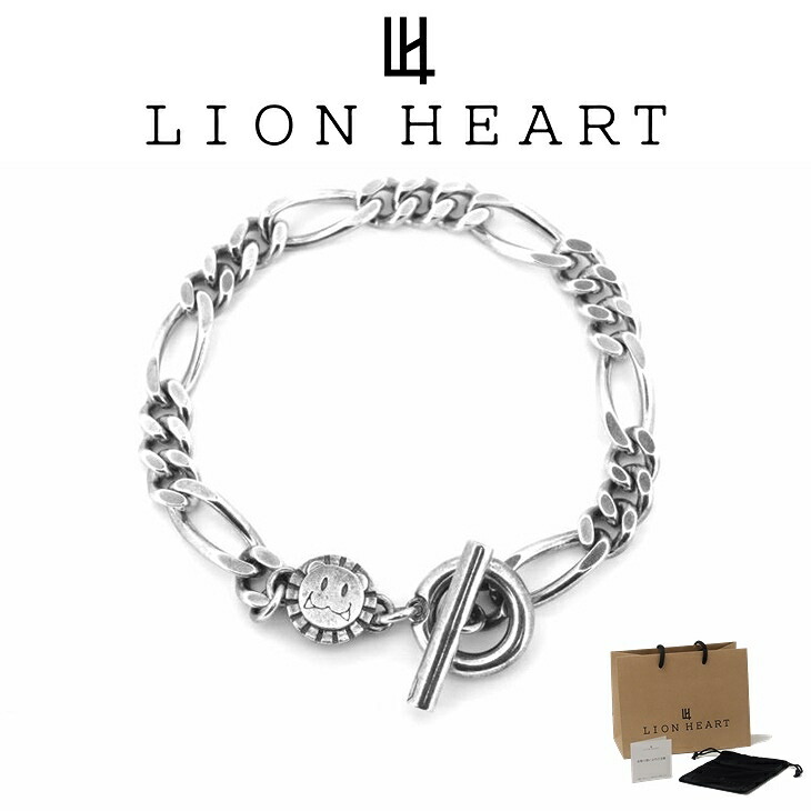 ライオンハート ブレスレット メンズ SunKu コラボ ブレスレット フィガロ チェーン SV925 LH-1BR085 LION HEART クリスマス 誕生日 プレゼント ギフト 彼氏 ブランド 人気 ランキング