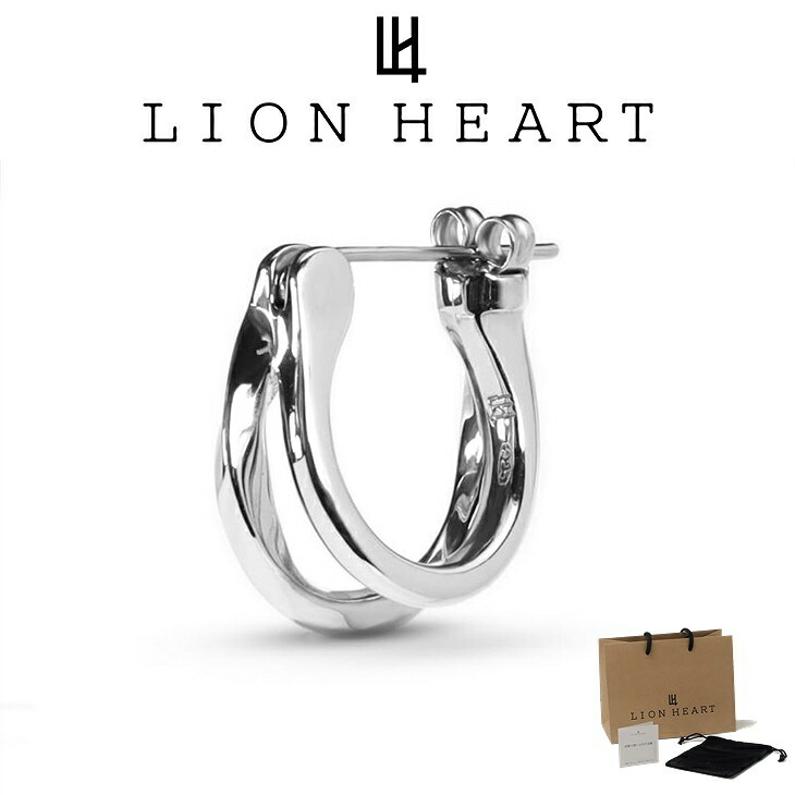 ライオンハート ピアス メンズ クロッシング ピアス overlapping twist SV925 LH-1EA190 LION HEART メンズピアス 片耳用 1点売り クリスマス 誕生日 プレゼント ギフト 彼氏 ブランド 人気 ランキング