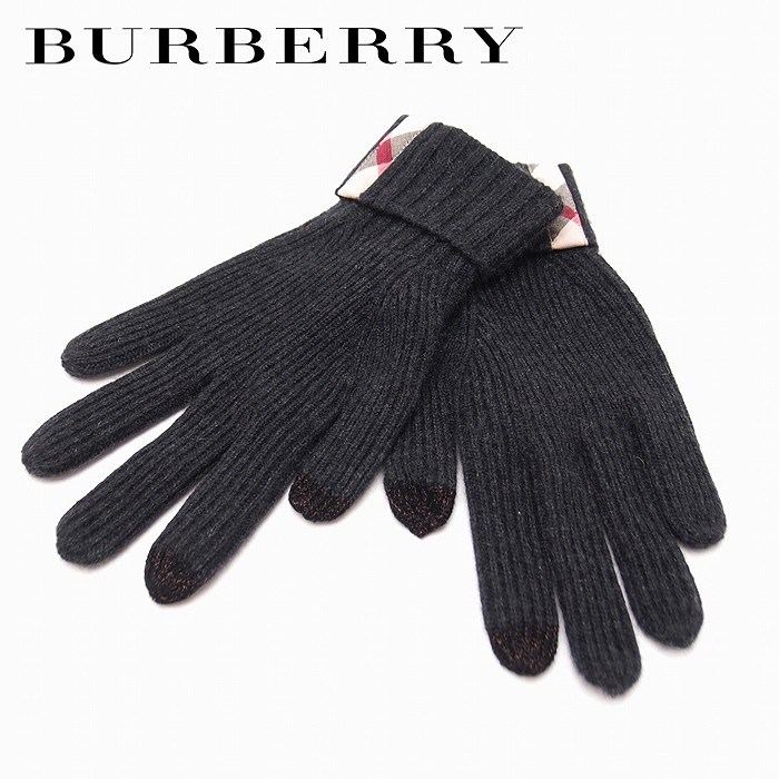 【楽天市場】バーバリー グローブ メンズ BURBERRY 手袋 ニット カシミヤ スマホ対応 サイズフリー BB-008 ブランド 人気：贅沢屋