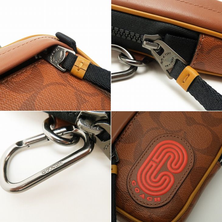 楽天市場 コーチ Coach ポーチ メンズ 小物入れ カラビナ ベルトループ Cロゴ ラウンドファスナー 1263qbrab ネコポス ブランド 人気 贅沢屋