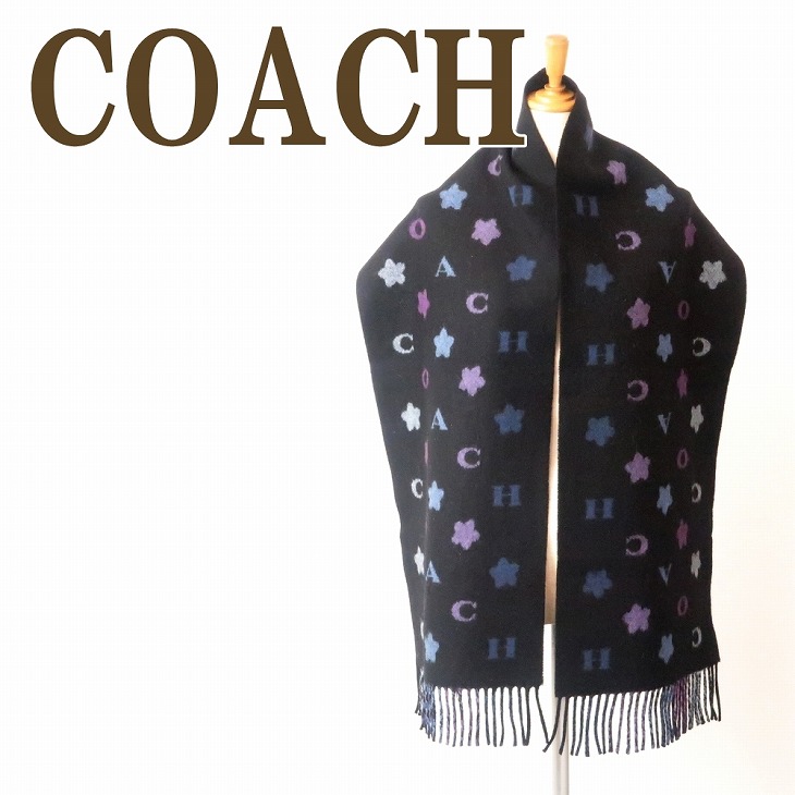 コーチ職 COACH 消音装置 レディース 花 フローラル 羊毛 黒いこと 黒 4623LPP ブランド名 一般受け