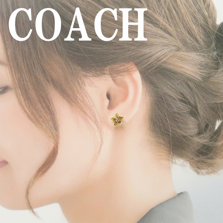 楽天市場】コーチ COACH ピアス ラインストーン ワイルドフラワー 花