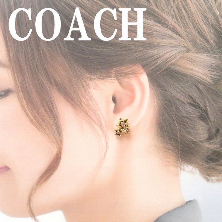 割引クーポン配布中!! 【美品】COACH お花 ピアス 2way | hostland.co.il