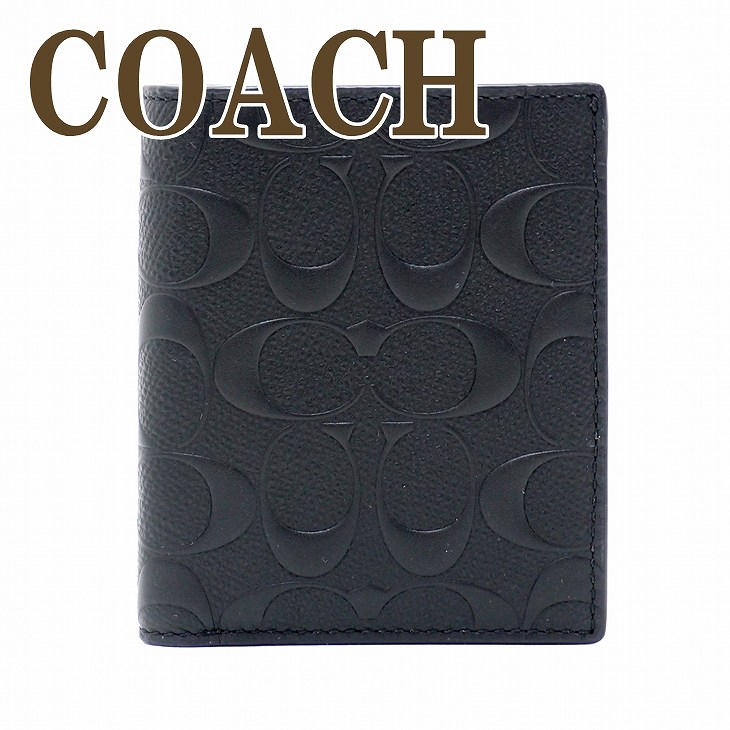 【楽天市場】コーチ 財布 メンズ 二つ折り財布 COACH レザー ブラック 11970BLK ブランド 人気 誕生日 プレゼント ギフト