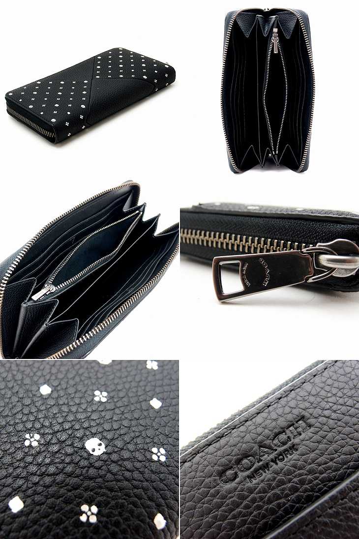 楽天市場 コーチ 財布 メンズ Coach 長財布 ラウンドファスナー スカル レザー 55821blk ブランド 人気 誕生日 プレゼント ギフト 贅沢屋