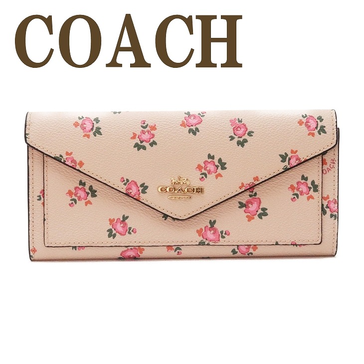 楽天市場 コーチ 財布 Coach レディース 長財布 レザー 花柄 フラップ linep ブランド 人気 贅沢屋