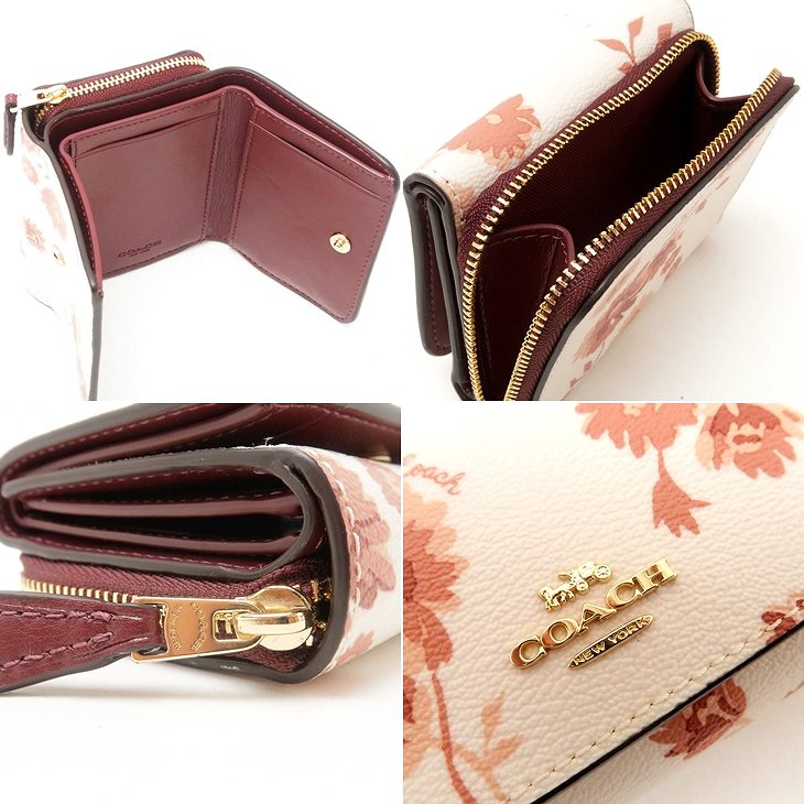 coach コーチ 長財布 財布 ピンク 花柄 ベージュ 柄 桃色+spbgp44.ru