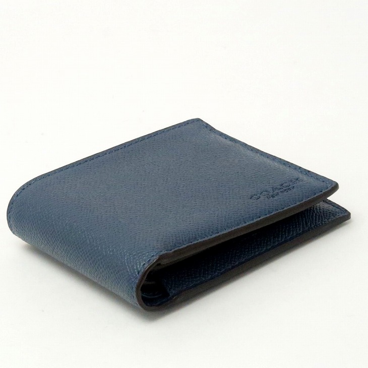 ブラック Coach 即発 アウトレット メンズ 二つ折り財布 メンズバッグ シューズ 小物 グレー