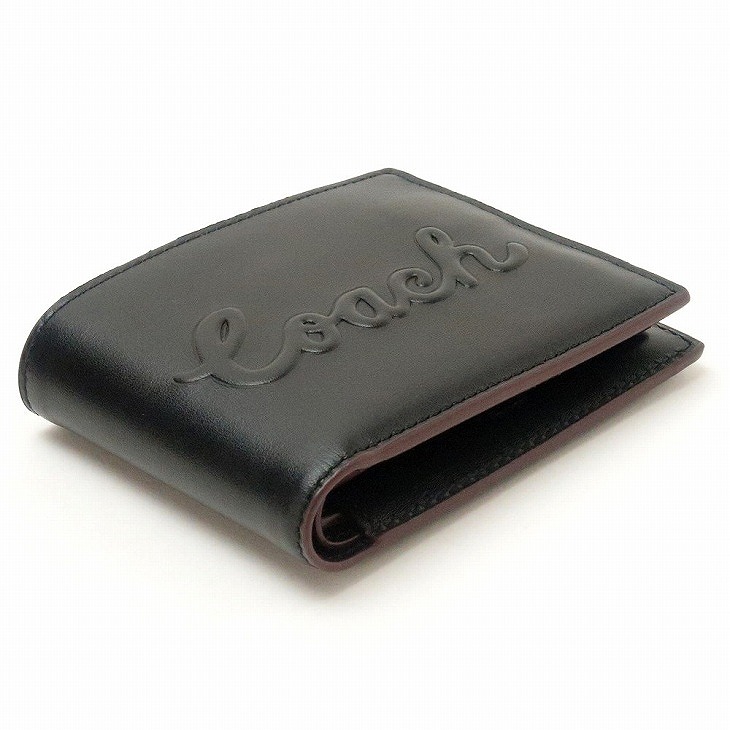 超目玉 コーチ Coach 財布 メンズ 二つ折り財布 カードケース ブラック黒 ロゴ qbbk コーチ メンズ 財布 二つ折り財布 正規 アウトレット 在庫処分セール Www Basakdeterjan Com