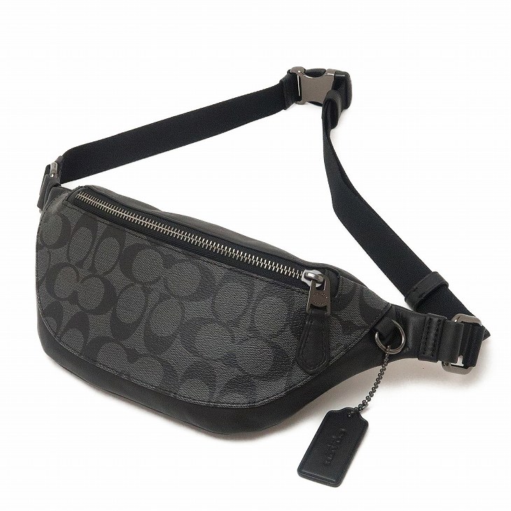 楽天市場 コーチ Coach バッグ メンズ ショルダーバッグ 斜めがけ ウエストバッグ ボディーバッグ ベルトバッグ シグネチャー ブラック 黒 qbmi5 ブランド 人気 贅沢屋