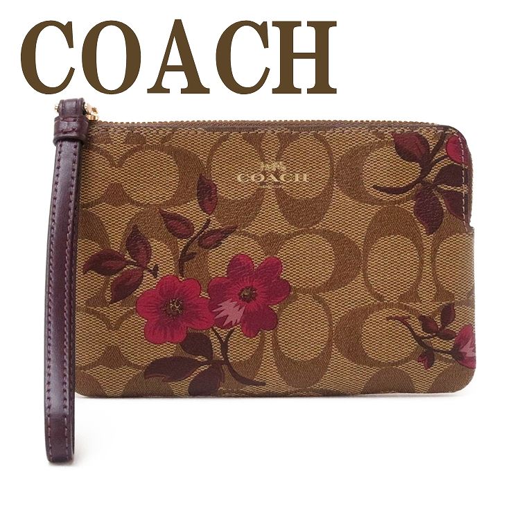 お1人様1点限り コーチ Coach ポーチ クラッチバッグ ハンドポーチ 財布 レディース スマホケース 花柄 impi5 ネコポス ブランド 人気 値引きする Hughsroomlive Com