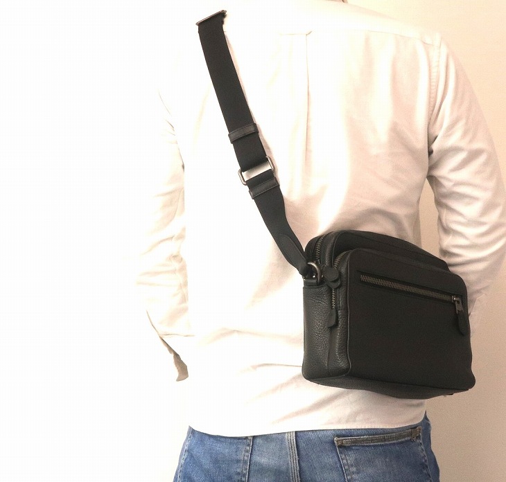 楽天市場 コーチ Coach バッグ メンズ ショルダーバッグ 斜めがけ 本革 レザー ブラック 黒 qbbk ブランド 人気 贅沢屋