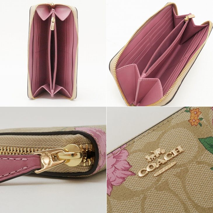 まとめ買い歓迎 新品 Coach コーチ 長財布 シンプル ピンク ラウンドファスナー ファイナルバーゲン Robbreport Com Sg