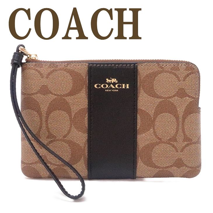 コーチCOACHポーチハンドポーチリストレットクラッチ財布ハンドバッグレディースシグネチャー58035IMCBI【ネコポス】ブランド人気