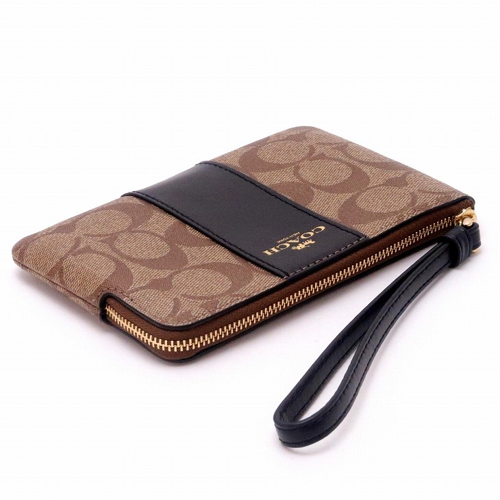 コーチCOACHポーチハンドポーチリストレットクラッチ財布ハンドバッグレディースシグネチャー58035IMCBI【ネコポス】ブランド人気