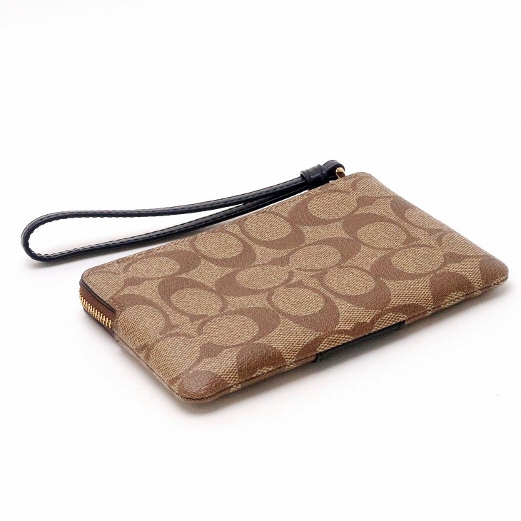 コーチCOACHポーチハンドポーチリストレットクラッチ財布ハンドバッグレディースシグネチャー58035IMCBI【ネコポス】ブランド人気