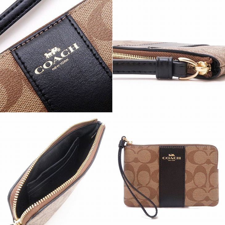 コーチCOACHポーチハンドポーチリストレットクラッチ財布ハンドバッグレディースシグネチャー58035IMCBI【ネコポス】ブランド人気