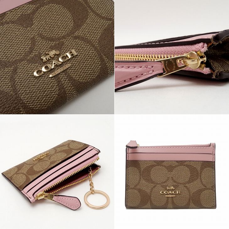 楽天市場 コーチ Coach 財布 レディース キーケース キーリング コインケース カードケース 定期入れ 小銭入れ シグネチャー レザー ピンク 808impwd ネコポス ブランド 人気 贅沢屋