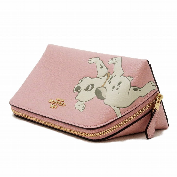楽天市場 コーチ Coach ポーチ レディース コスメポーチ 化粧ポーチ レザー ディズニー 101匹わんちゃん ピンク imaom ブランド 人気 贅沢屋