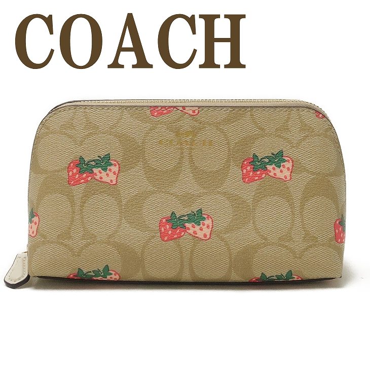 楽天市場 コーチ Coach ポーチ コスメポーチ 化粧ポーチ イチゴ いちご ストロベリー シグネチャー ime7v ブランド 人気 贅沢屋