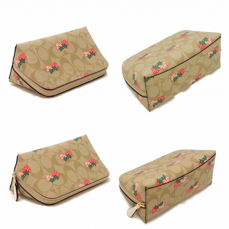 楽天市場 コーチ Coach ポーチ コスメポーチ 化粧ポーチ イチゴ いちご ストロベリー シグネチャー ime7v ブランド 人気 贅沢屋