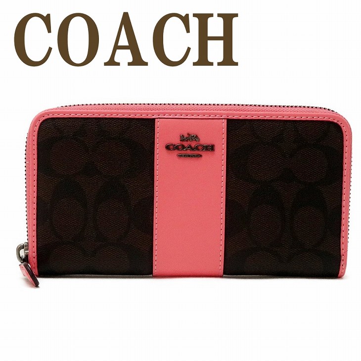 COACH コーチ 財布 レディース 長財布 ストラップ ラウンド