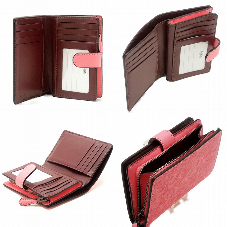 Coach 長財布 長財布 財布 コーチ 二つ折り財布 qbqri ピンク ブランド 財布 レディース レディース 人気 贅沢屋コーチ コーチ 正規 レディース 二つ折り アウトレット 人気 新作 ランキング