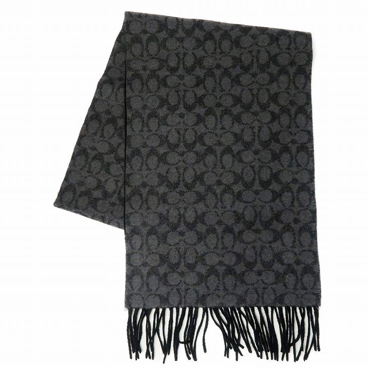 楽天市場 コーチ Coach マフラー メンズ ストール カシミヤ混 男女兼用 レディース blk ブランド 人気 贅沢屋