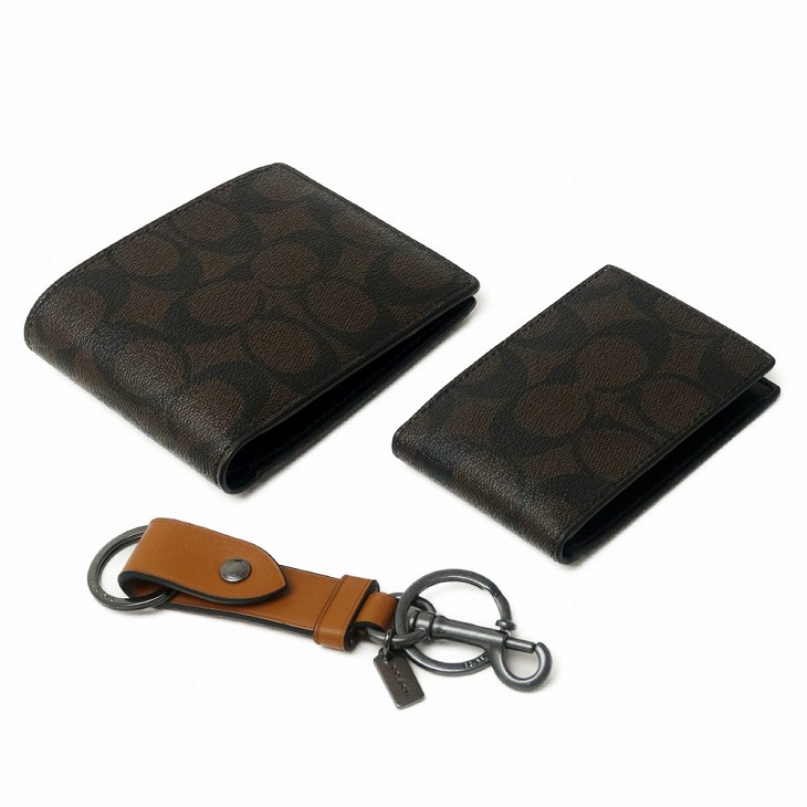 コーチ Coach メンズ財布 財布 メンズ 二つ折り財布 カードケース キーリング ギフトセット キーホルダー 財布 ケース 3点セット ギフトセット C1510qbs68 ブランド 人気 贅沢屋コーチ 財布 メンズ 二つ折り財布 正規 アウトレット 人気 新作 ランキング