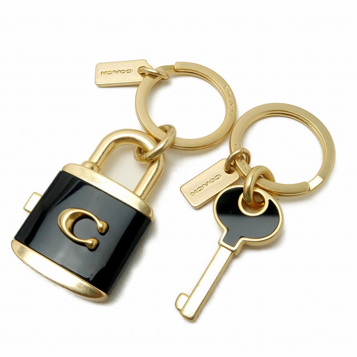 楽天市場 コーチ Coach キーホルダー レディース キーリング 鍵 錠前 バッグチャーム ブラック 黒 C1679imblk ネコポス ブランド 人気 贅沢屋