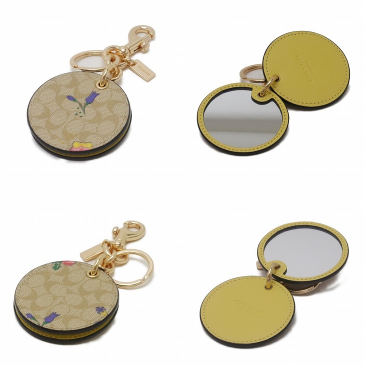 77%OFF!】 コーチ COACH キーホルダー レディース キーリング 手鏡 鏡 ミラー バッグチャーム 花 野菜 C8251IMDY2 ブランド  人気 www.agroservet.com