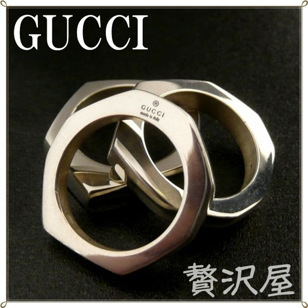 楽天市場 グッチ Gucci 指輪 リング シルバー925 3連リング Gucci 010699 09840 0006 贅沢屋