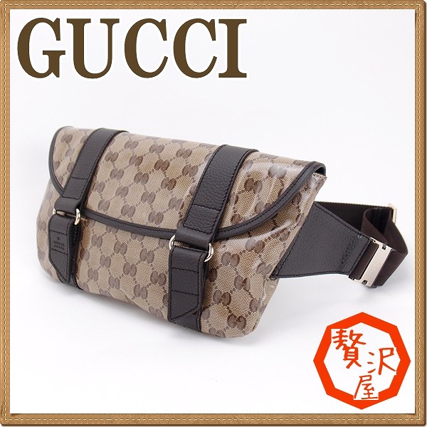 グッチ バッグ GUCCI ウエストバッグ クリスタルGG バッグ グッチ