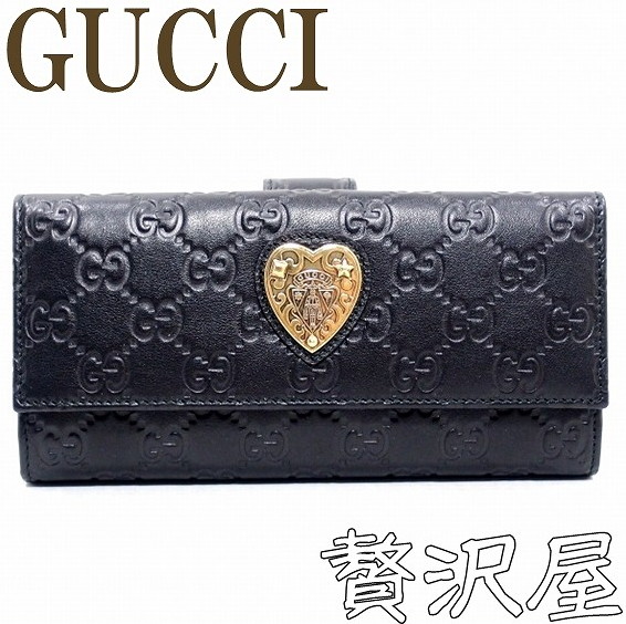 楽天市場 Gucciグッチ 財布 長財布 レディース ハート クレスト グッチシマ Gucci Aoont 1001 贅沢屋