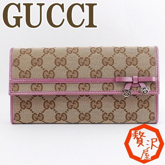 楽天市場 グッチgucci 財布 長財布 レディース ハート リボン Gg F4c2g 69 贅沢屋