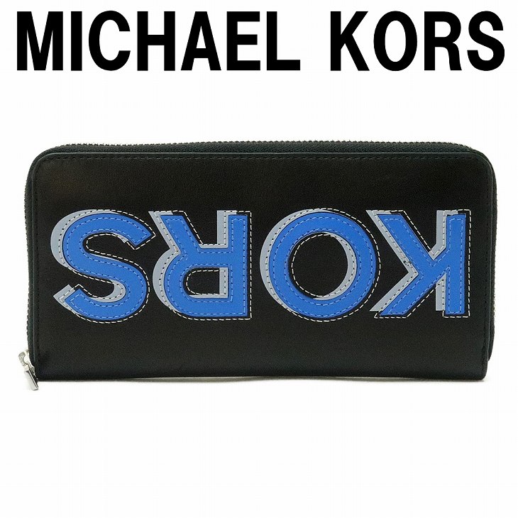 オープニング大放出セール マイケルコース Michael Kors 財布 メンズ 長財布 ラウンドファスナー ロゴ 36h9lcoz7l Blkpb ブランド 人気 即納 最大半額 Www Nripost Com