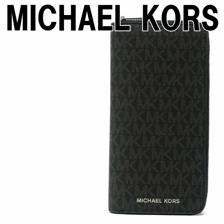 楽天市場 マイケルコース Michael Kors 財布 メンズ 長財布 ラウンドファスナー モノグラム 36u9mcre3b Black ブランド 人気 贅沢屋