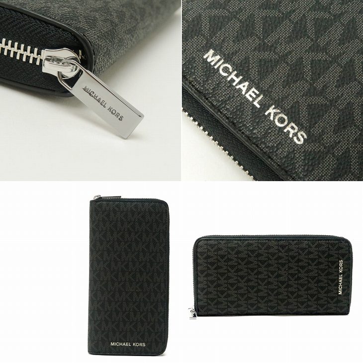 楽天市場 マイケルコース Michael Kors 財布 メンズ 長財布 ラウンドファスナー モノグラム 36u9mcre3b Black ブランド 人気 贅沢屋
